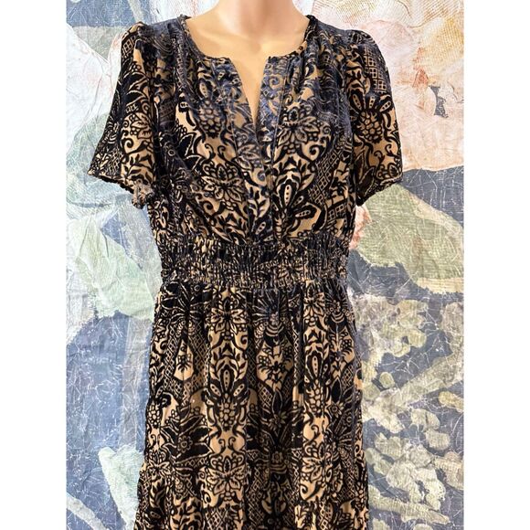 New Anthropologie The Somerset Maxi Dress: Velvet Edition Sz Small - Picture 8 of 9